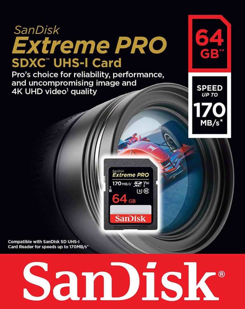 Carte SD pour vidéo 4K SanDisk